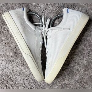 Rothy's Women's The Lace Up Bright White Knit Low Top Sneakers Shoes Size 9